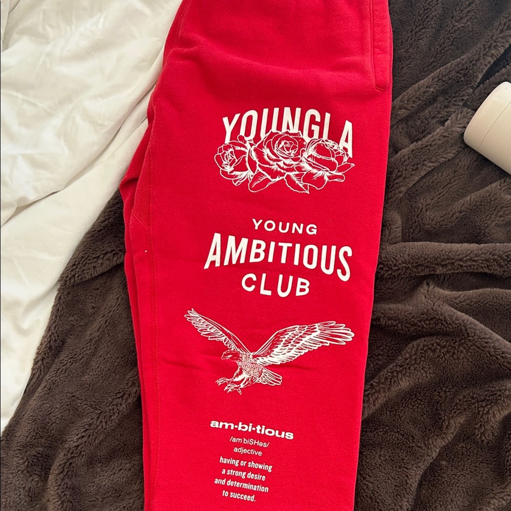 YoungLA Ambitious Red Joggers